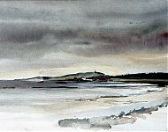 haven van vlieland   aquarel