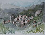 boussagues languedoc   aquarel '08