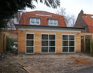 uitbreiding woonhuis in wassenaar in aanbouw