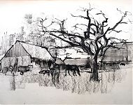 boerenerf pen/houtskool