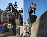 voetstuk voor Theresia van der Pandt's Wilhelmina te paard in Amsterdam