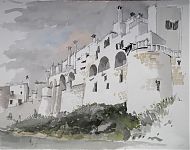 ostuni   potlood/aquarel