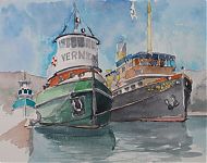 antiek in de bosporus   potlood/aquarel