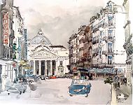 brussel   pen+aquarel