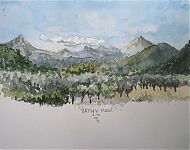Vathi Mani potlood/aquarel '12