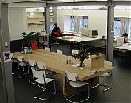 burotafel uit oud balkhout
