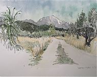 Vathi Mani potlood/aquarel '12